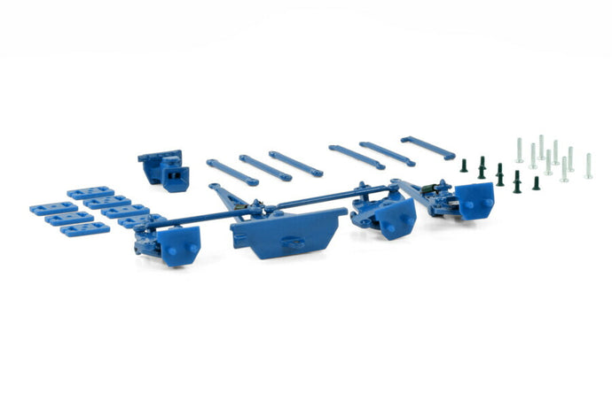 PREMIUM LINE SCHEUERLE INTER COMBI SET PARTS: HITCH + SINGLE DRAWBAR + DOUBLE DRAWBAR BLUE /WSI 1/50 建設機械模型 工事車両