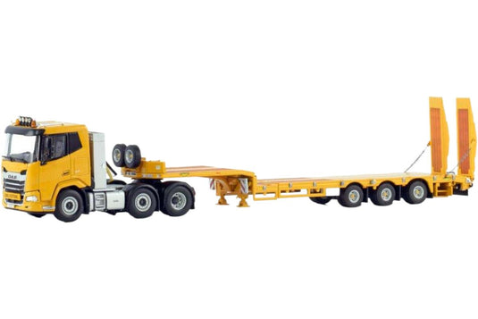 Premium Line DAF XF SL ツインステア低床ローダー トレーラー / WSI 1/50 建設機械模型 工事車両