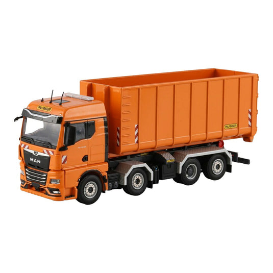 MAN TGX GM フックリフトシステム 8x2 タグアクスル + 40m3コンテナ / WSI 1/50 ミニカー トラック模型