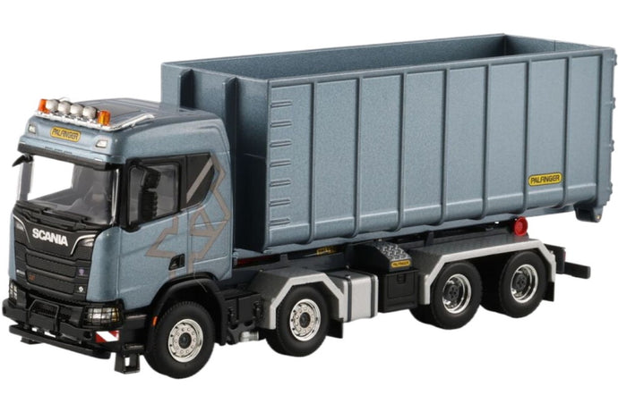 Scania R Normal CR20N Riged Truck フックリフトシステム 8x4 40 コンテナ / WSI 1/50 建設機械模型 工事車両