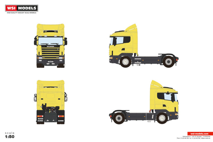 【予約】2026年発売予定 PREMIUM LINE SCANIA 4シリーズ フラットルーフ 4X2 トラック / WSI 1/50 建設機械模型 工事車両