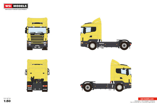 【予約】2026年発売予定 PREMIUM LINE SCANIA 4シリーズ フラットルーフ 4X2 トラック / WSI 1/50 建設機械模型 工事車両