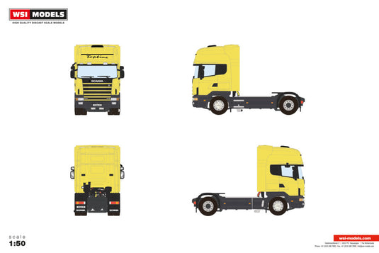 【予約】2026年発売予定 Premium Line SCANIA 4 SERIES TOPLINE 4X2 / WSI 1/50 ミニカー トラック模型