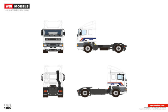 【予約】2026年発売予定 DAF 95 COMFORT CAB 4X2 Premium Line / WSI 1/50 建設機械 模型