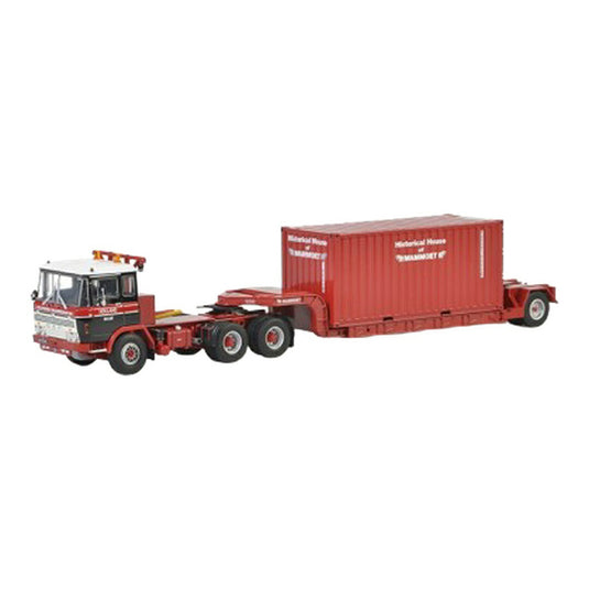 DAF 2600 ローボーイトレーラー コンテナ積載 マムート MAMMOET仕様 / WSI 1/50 ミニカー トラック模型