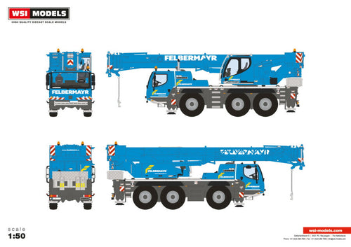 【予約】2025年発売予定FELBERMAYR LIEBHERR LTM 1050-3.1 モバイルクレーン/WSI 1/50 建設機械模型 工事車両