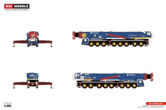 【予約】2026年発売予定 Denzai LIEBHERR LTM 1500 8.1 / WSI 1/50 ミニカー トラック模型
