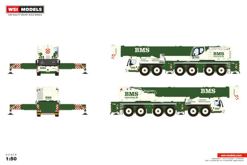 【予約】2026年発売予定 BMS A/S LIEBHERRリープヘル LTM 1350-6.1 モバイルクレーン / WSI 1/50 建設機械模型 工事車両