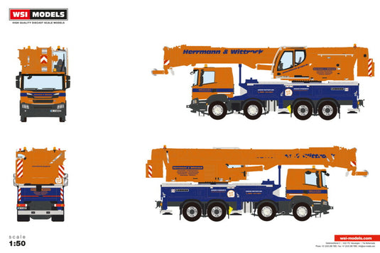 【予約】2026年発売予定 HERRMANN & WITTROCK LIEBHERR LTF 1060-4.1 モバイルクレーン / WSI 1/50 建設機械模型 工事車両