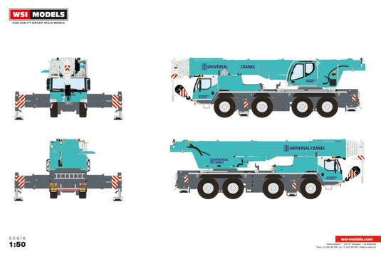 【予約】2026年発売予定 UNIVERSAL CRANES NEW ZEALAND LIEBHERR LTM 1090-4.2 モバイルクレーン / WSI 1/50 建設機械模型 工事車両