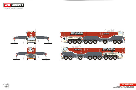 【予約】2026年発売予定 Stevenson Crane LIEBHERR LTM 1750 9.1 / WSI 1/50 ミニカー トラック模型