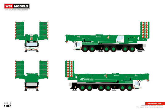 【予約】2026年発売予定 Liebherrリープヘル LTM 1400-6.1 Emersonエマーソン / WSI 1/87 建設機械 模型