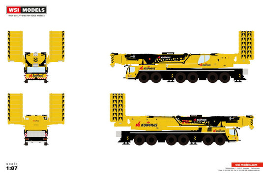 【予約】2026年発売予定 Liebherrリープヘル LTM 1400-6.1 Craneクレーン Kuiphuis Kraanverhuur BV / WSI 1/87 建設機械 模型