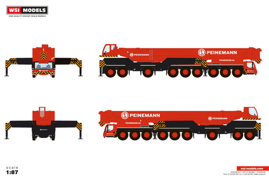 【予約】2026年発売予定 Liebherrリープヘル LTM 1750-9.1 Craneクレーン Peinemann / WSI 1/87 建設機械 模型