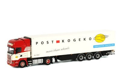 SCANIA R5 TOPLINE + 冷凍トレーラー Post Kogeko Maasdijk / WSI 1/50 建設機械模型 工事車両