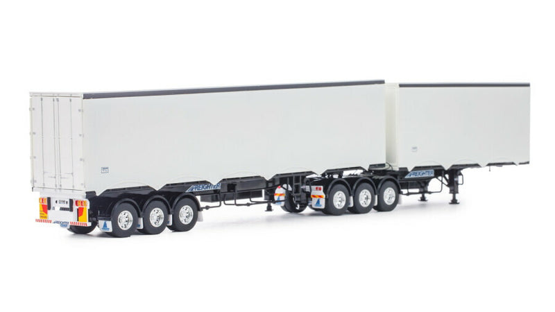 ギャラリービューアに画像をロードする, FREIGHTER EZILINER B DOUBLE SET White/Black / WSI 1/50 建設機械 模型
