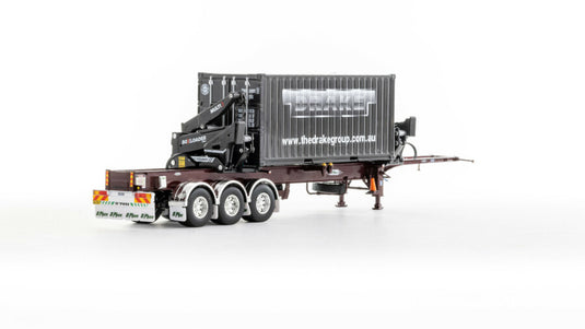 Drake BOXLOADER VINTAGE BURGUNDY + 20FT DRAKE CONTAINER / WSI 1/50 建設機械 模型