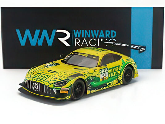MERCEDES BENZ AMG GT3 EVO チーム ウィンワード 22号車 DTM シーズン 2024 ルーカス・アウアー イエロー グリーン/ IXO 1/18 ミニカー
