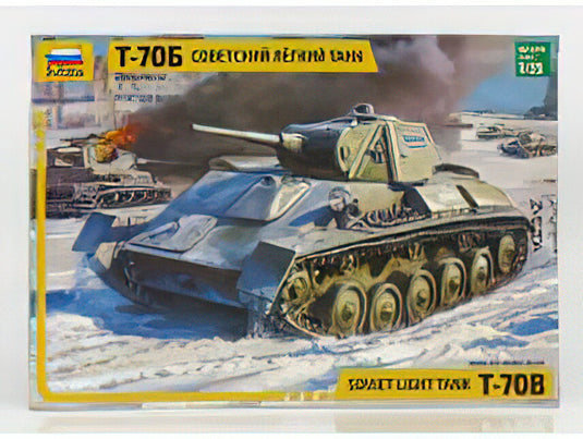 TANK - T-70B SOVIET LIGHT TANK MILITARY 1942 - // ZVEZDA 1/35  モデルキット プラモデル模型