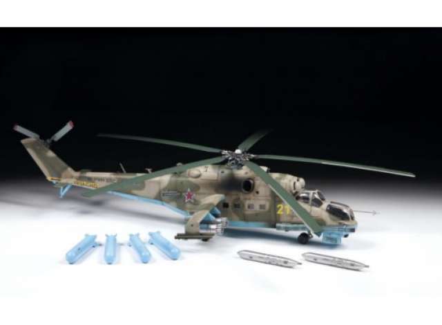 MIL Mi-24P ロシア攻撃ヘリコプター プラモデルキット/ZVEZDA 1/48模型