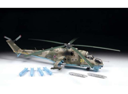 MIL Mi-24P ロシア攻撃ヘリコプター プラモデルキット/ZVEZDA 1/48模型