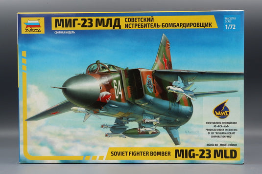 Sovietソビエト fighter bomber戦闘爆撃機 MiGミグ 23 MLD 組み立てプラモキット模型 /Zvezdaズベズダ 1/72