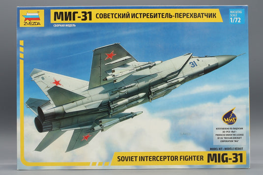 MiG-31 Soviet Interceptor Fighter ソビエト迎撃戦闘機 組み立てプラモキット模型 戦闘機 /ZVEZDA 1/72