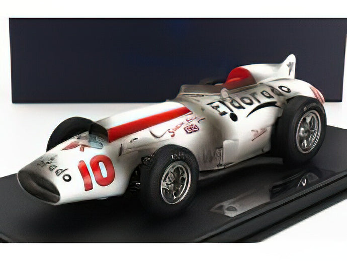 MASERATI - TIPO 420 M/58 ELDORADO N 10 500 MIGLIA MONZA (after race version) 1958 STIRLING MOSS - RALPH LIGUORI - WHITE /Maserati Models 1/18 ミニカー