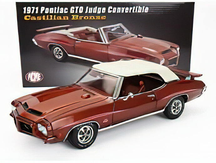 PONTIAC - GTO JUDGE CABRIOLET 1971 - CASTILIAN BRONZE /ACME 1/18 ミニカー