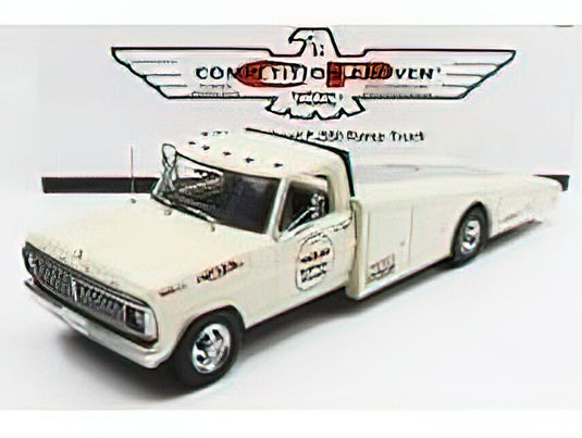 FORD USA - F-350 TRUCK RAMP CAR TRANSPORTER HOLMAN MOODY 1970 - CREAM /ACME 1/18 ミニカー