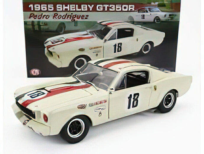 FORD USA - MUSTANG SHELBY GT350R TEAM PRO RACING OIL N 18 RACING 1965 - WHITE RED /ACME 1/18 ミニカー