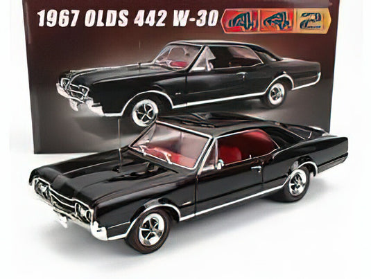 OLDSMOBILE - 442 W30 COUPE 1967 - BLACK /ACME 1/18 ミニカー