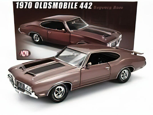 OLDSMOBILE - 442 COUPE 1970 - REGENCY ROSE /ACME 1/18 ミニカー