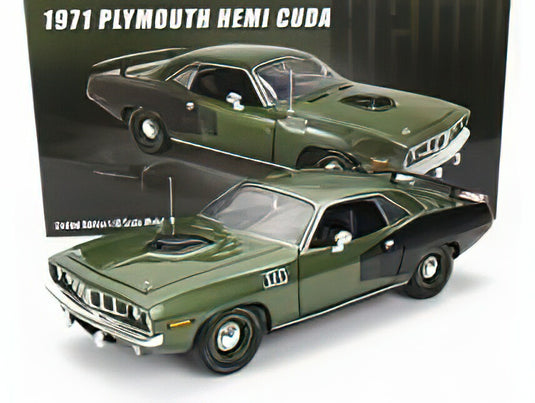 PLYMOUTH - CUDA HEMI COUPE 1971 - GREEN BLACK /ACME 1/18 ミニカー