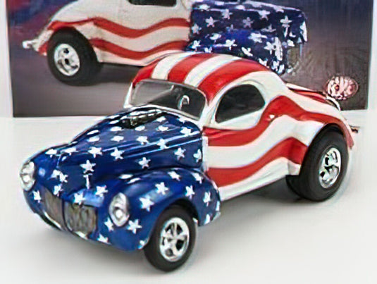 FORD USA WILLYS ガッサー カスタム パトリオット 1940 ホワイト/レッド/ブルー/ ACME 1/18 300台限定ミニカー