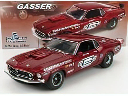 FORD USA - MUSTANG BOSS 429 COUPE DRAGSTER 1969 - RED MET /ACME 1/18 ミニカー