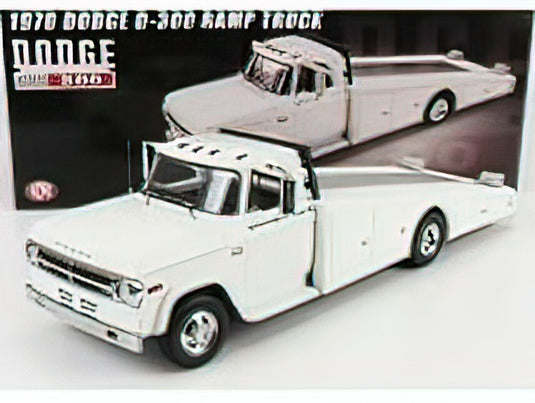 DODGE - D-300 TRUCK RAMP CAR TRANSPORTER 1970 - WHITE /ACME 1/18 ミニカー