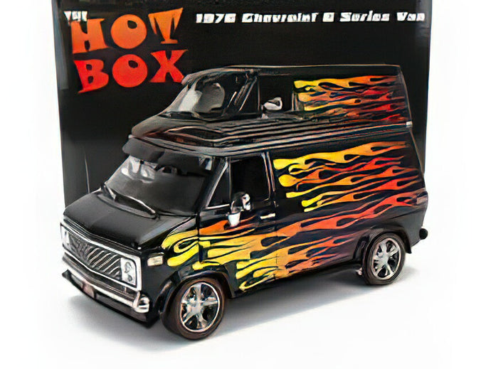 CHEVROLET - G-SERIES VAN 1976 - BLACK /ACME 1/18 ミニカー