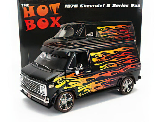 CHEVROLET - G-SERIES VAN 1976 - BLACK /ACME 1/18 ミニカー