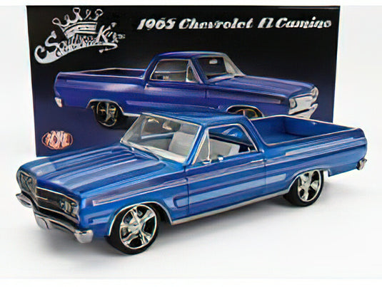 CHEVROLET - EL CAMINO PICK-UP CUSTOM 1965 - BLUE MET /ACME 1/18 ミニカー