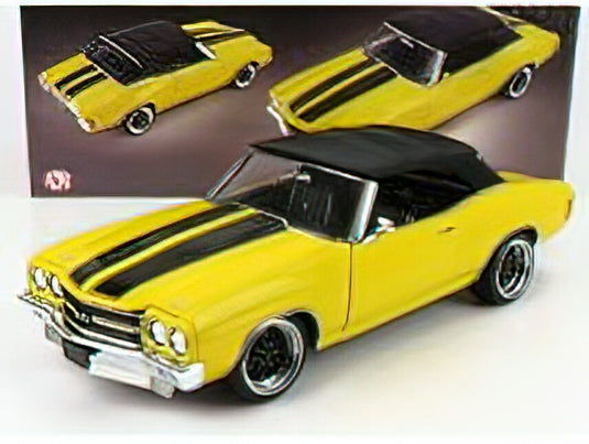 CHEVROLET - CHEVELLE SS CABRIOLET RESTOMOD 1970 - YELLOW BLACK /ACME 1/18 ミニカー