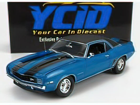 CHEVROLET - CAMARO Z/28 302 COUPE 1969 - BLUE MATT BLACK /ACME 1/18 ミニカー