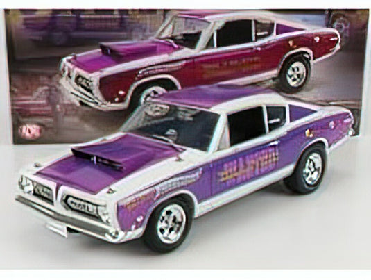 PLYMOUTH BARRACUDA BILLI THE KID クーペ 1968 ホワイト/パープルメタリック/ ACME 1/18 822台限定ミニカー