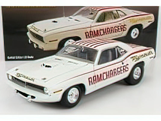 PLYMOUTH - BARRACUDA HEMI RAMCHARGERS COUPE 1970 - WHITE /ACME 1/18 ミニカー