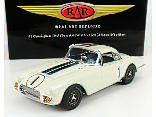 CHEVROLET - CORVETTE C1 COUPE 4.6L V8 TEAM B.S. CUNNINGHAM N 1 24h MANS 1960 B.CUNNINGHAM - B.KIMBERLEY - WHITE BLUE /ACME 1/18 ミニカー