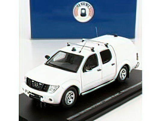 NISSAN - NAVARA DOUBLE CABINE PICK-UP CLOSED POLICE NATIONALE CRS SECOURS EN MONTAGNE 2011 - WHITE /ALARME 1/43 ミニカー