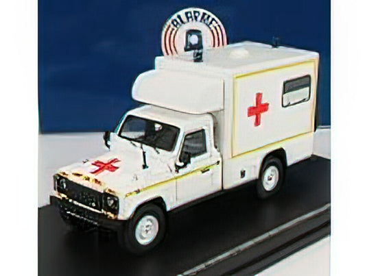 LAND ROVER - DEFENDER 130 PICK-UP CLOSED SANITARIE AMBULANCE 1986 - WHITE /ALARME 1/43 ミニカー