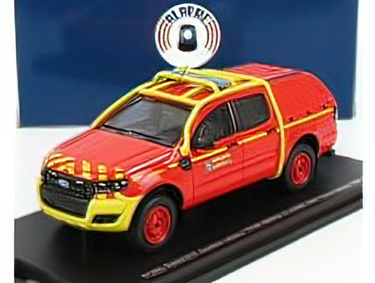 FORD USA - RANGER PICK-UP CLOSED DOUBLE CABINE BMPM MARINS POMPIERS 2011 - RED YELLOW /ALARME 1/43 ミニカー