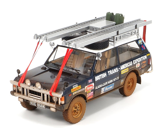 LAND ROVERランドローバー TARGA ID.PLATE 868K - RANGE ROVER N 0 RALLY BRITISH TRANS AMERICAS EXPEDITION EDITION ALASKA-CAPE HORN DIRTY VERSION 1971-1972 | BLUE  /ALMOST REAL　1/18 ミニカー