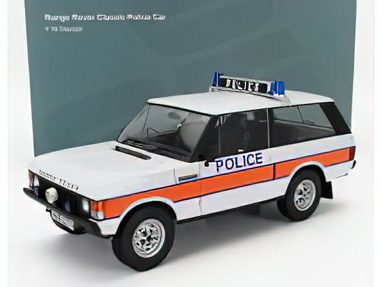LAND ROVER - RANGE ROVER POLICE 1980 - WHITE ORANGE BLUE /ALMOST-REAL 1/18 ミニカー